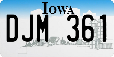 IA license plate DJM361