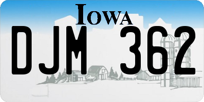 IA license plate DJM362