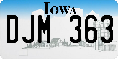IA license plate DJM363
