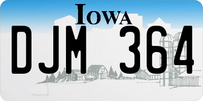 IA license plate DJM364