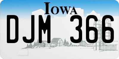 IA license plate DJM366