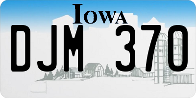 IA license plate DJM370
