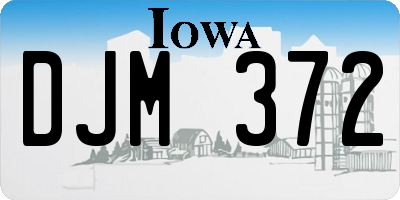 IA license plate DJM372