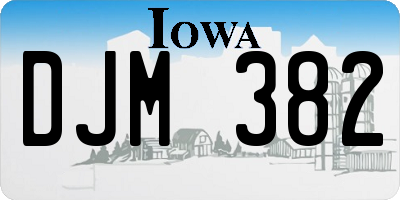 IA license plate DJM382