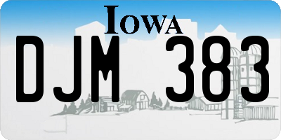 IA license plate DJM383