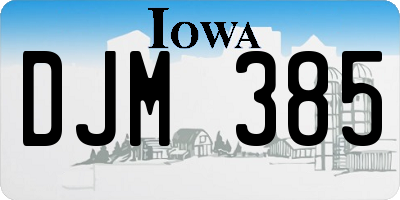 IA license plate DJM385