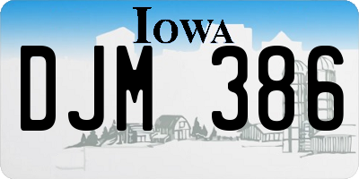 IA license plate DJM386