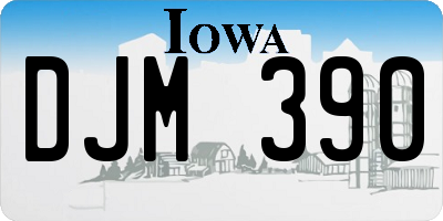 IA license plate DJM390