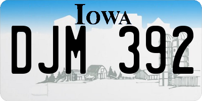 IA license plate DJM392