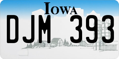 IA license plate DJM393