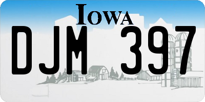 IA license plate DJM397