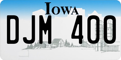 IA license plate DJM400