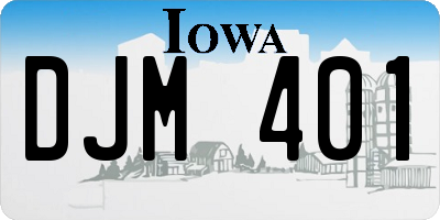 IA license plate DJM401