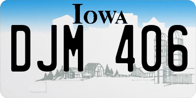 IA license plate DJM406