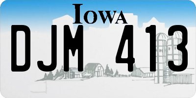 IA license plate DJM413