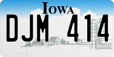 IA license plate DJM414
