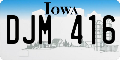 IA license plate DJM416