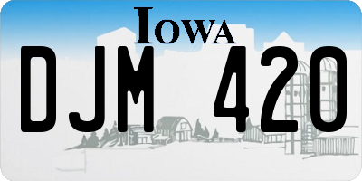 IA license plate DJM420