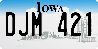 IA license plate DJM421