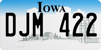 IA license plate DJM422