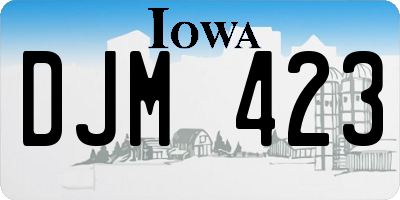 IA license plate DJM423
