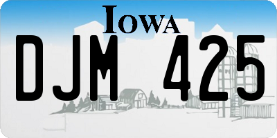 IA license plate DJM425