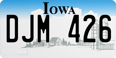 IA license plate DJM426