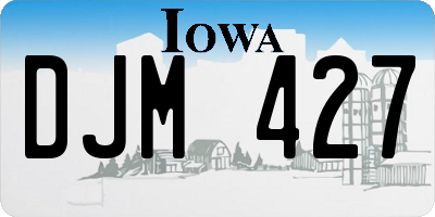 IA license plate DJM427