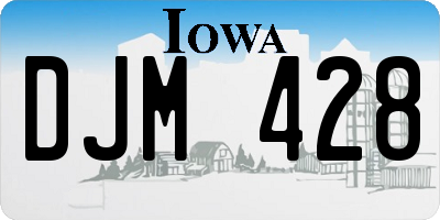 IA license plate DJM428