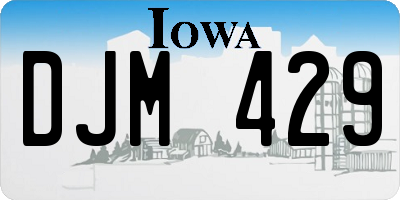 IA license plate DJM429