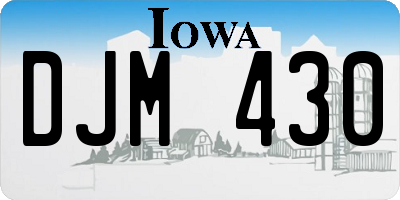 IA license plate DJM430