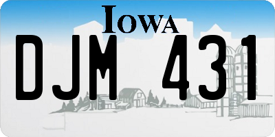 IA license plate DJM431