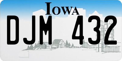 IA license plate DJM432