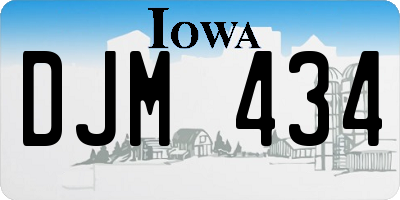 IA license plate DJM434