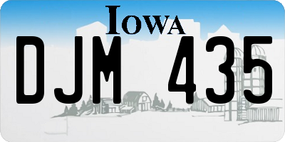 IA license plate DJM435
