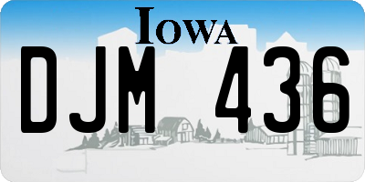 IA license plate DJM436