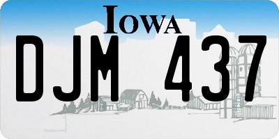 IA license plate DJM437