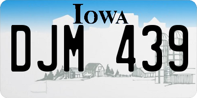 IA license plate DJM439