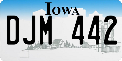 IA license plate DJM442