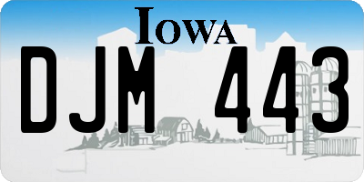 IA license plate DJM443