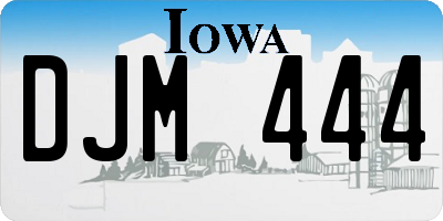 IA license plate DJM444