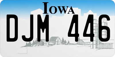 IA license plate DJM446