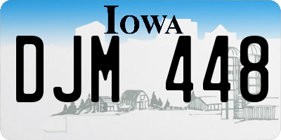 IA license plate DJM448