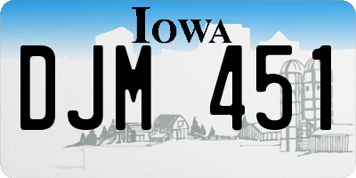 IA license plate DJM451