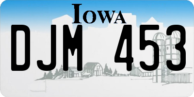 IA license plate DJM453