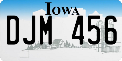 IA license plate DJM456