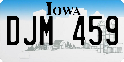 IA license plate DJM459