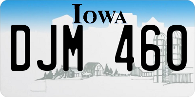 IA license plate DJM460