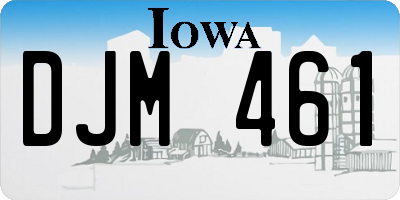 IA license plate DJM461