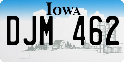 IA license plate DJM462